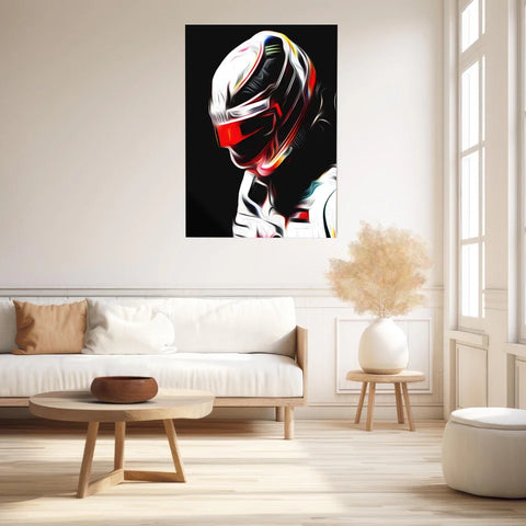 Affiche ou Tableau Lewis Hamilton Mercedes 2018 Formule 1