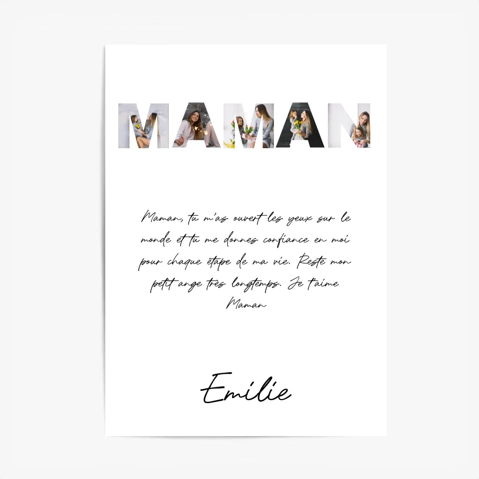 Tableau Famille Personnalisable photo Maman