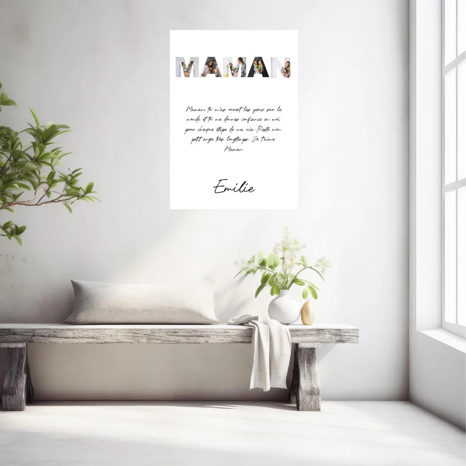 Tableau Famille Personnalisable photo Maman