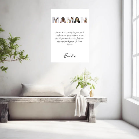 Tableau Famille Personnalisable photo Maman