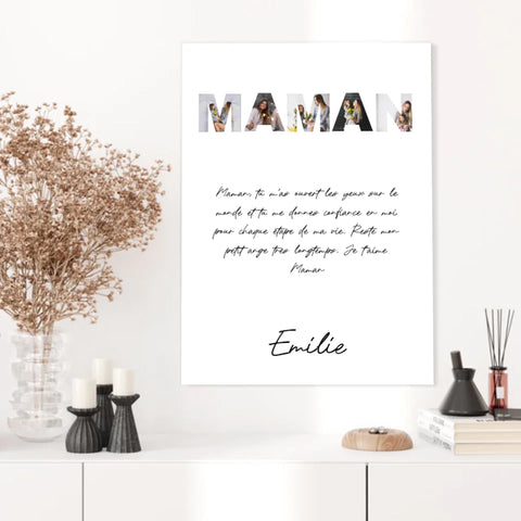 Tableau Famille Personnalisable photo Maman