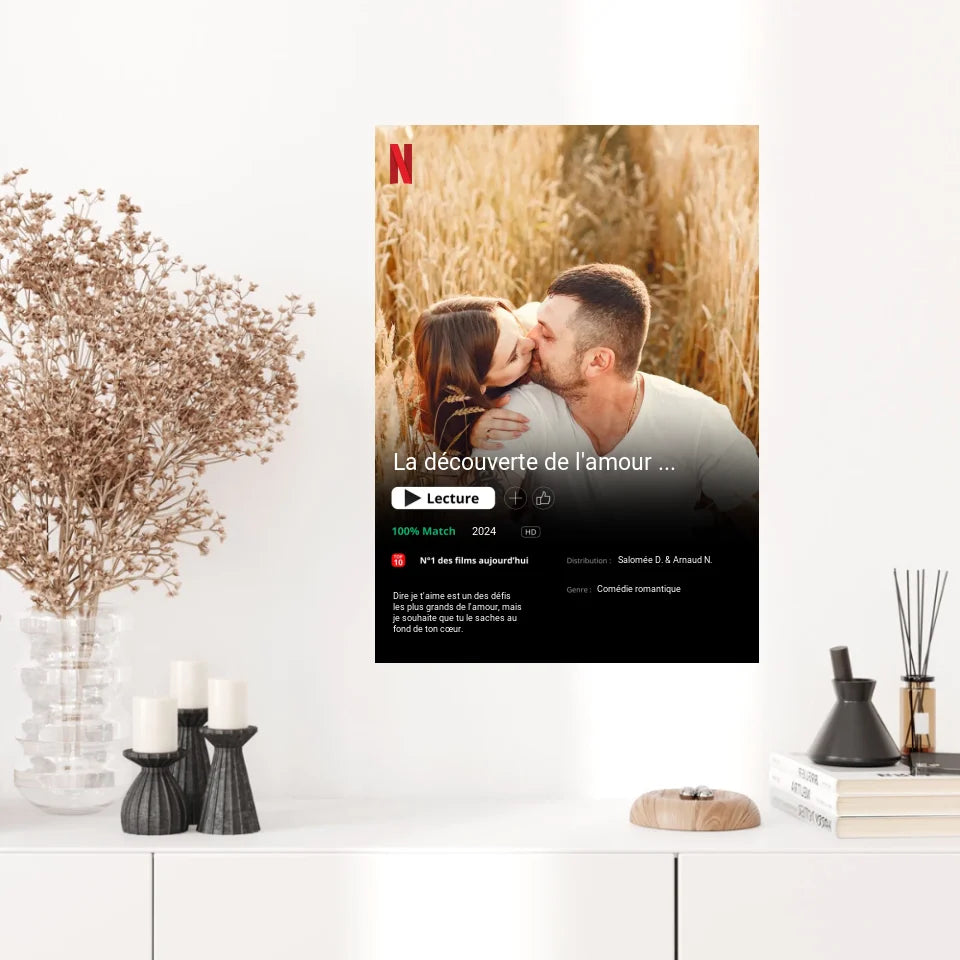 Affiche Personnalisée Poster Netflix Couple
