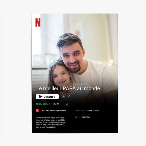 Affiche Personnalisée Poster Netflix Papa