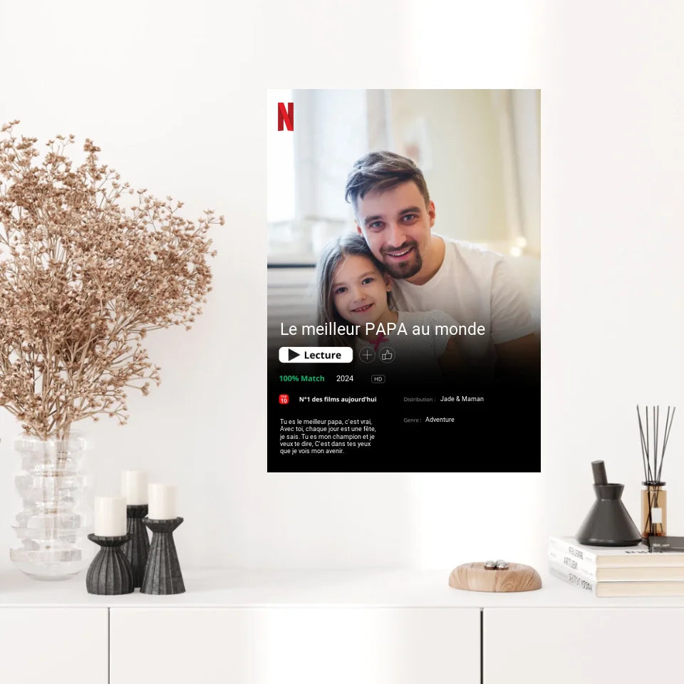 Affiche Personnalisée Poster Netflix Papa
