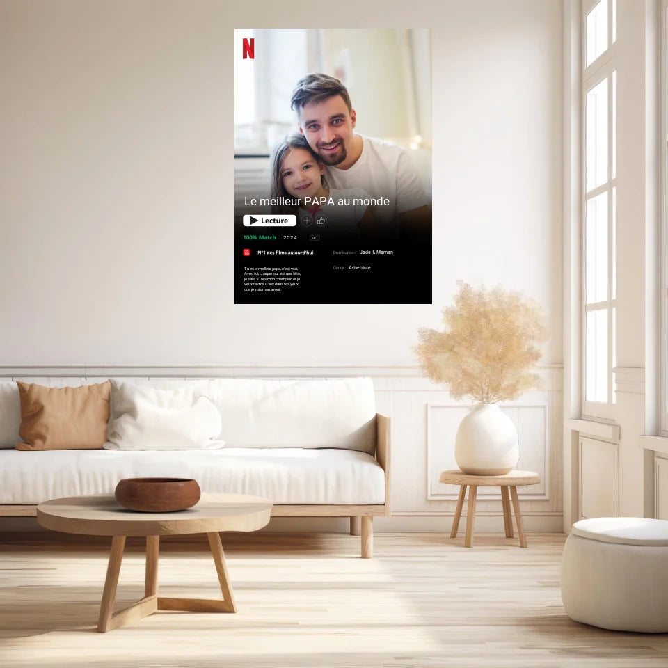Affiche Personnalisée Poster Netflix Papa