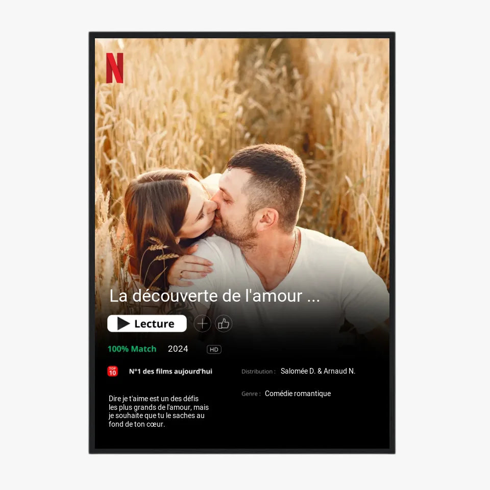 Affiche Personnalisée Poster Netflix Couple