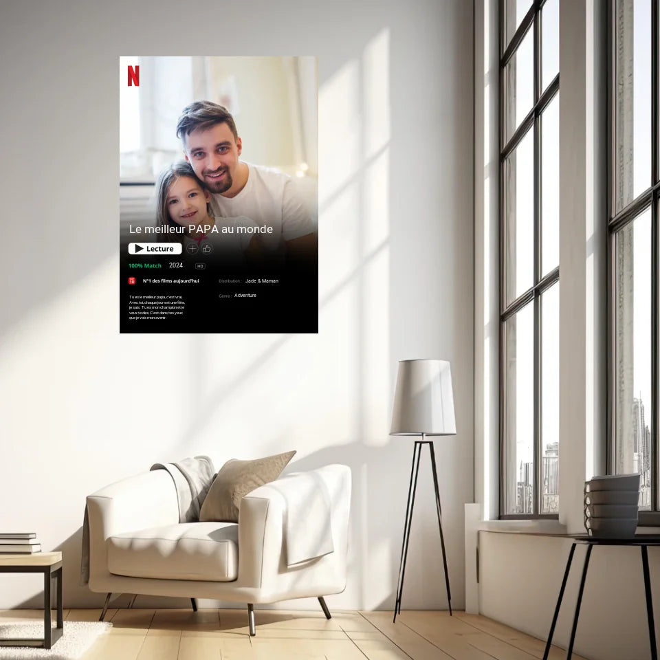 Affiche Personnalisée Poster Netflix Papa