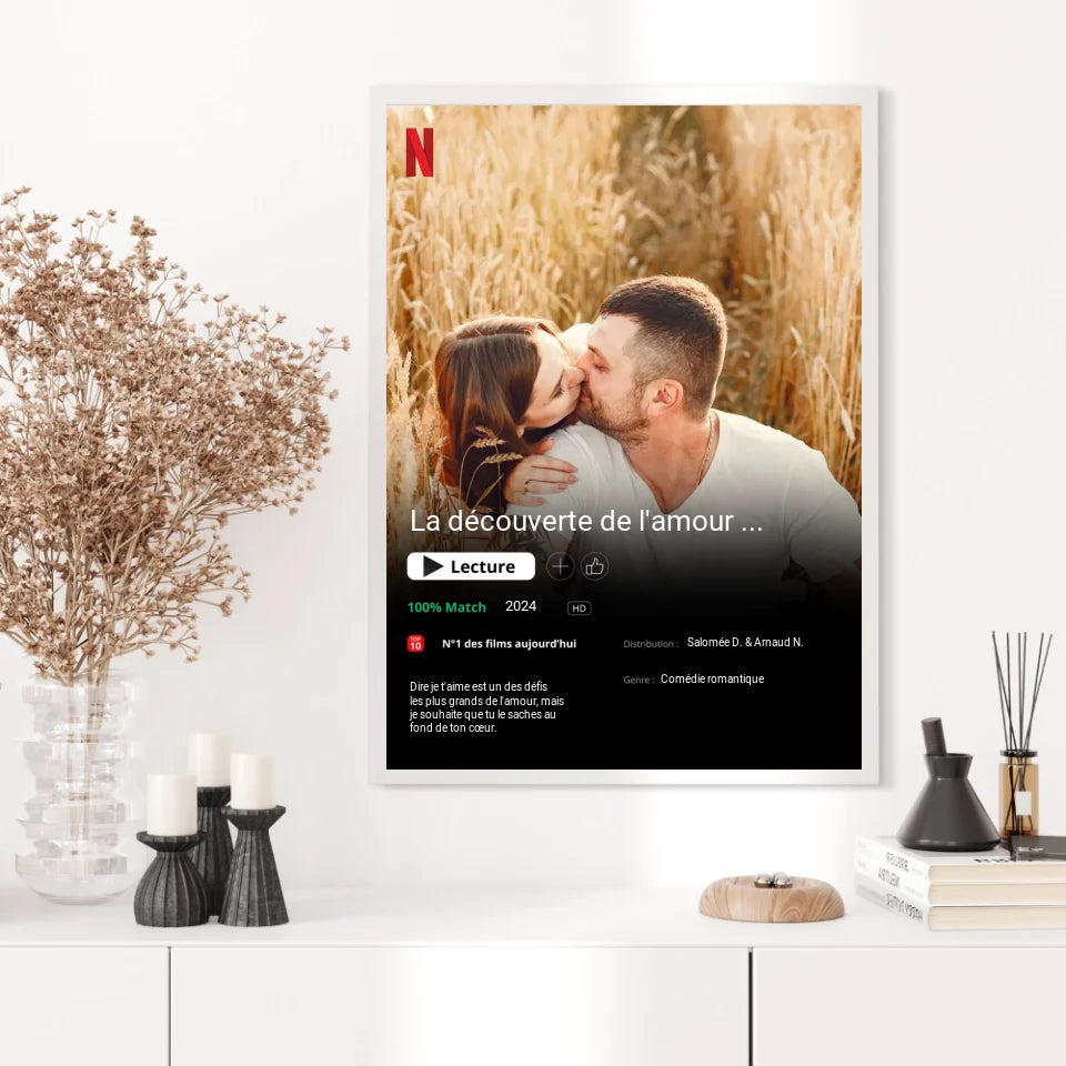 Affiche Personnalisée Poster Netflix Couple