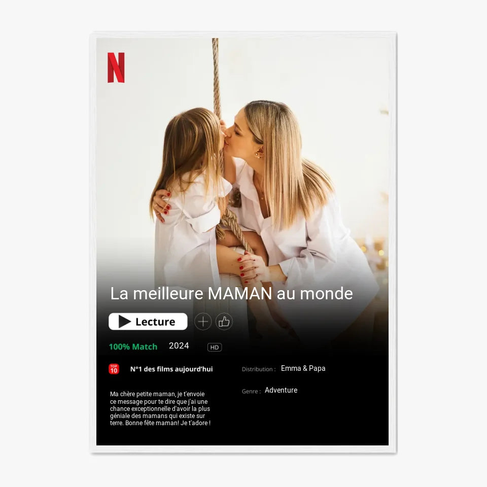 Affiche Personnalisée Poster Netflix Maman