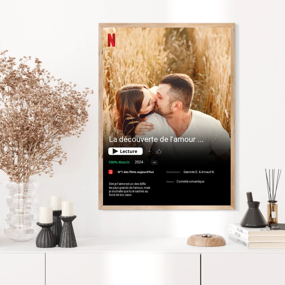 Affiche Personnalisée Poster Netflix Couple