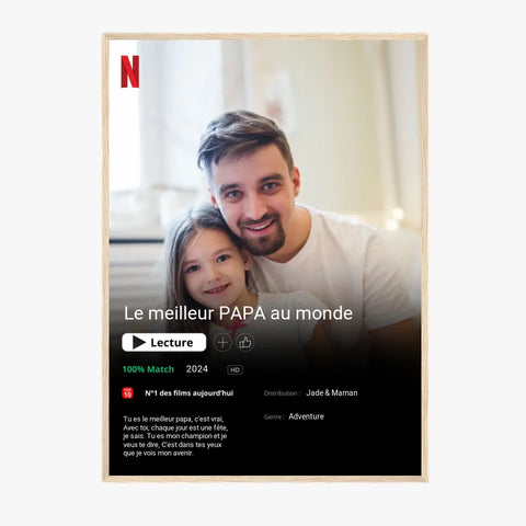 Affiche Personnalisée Poster Netflix Papa