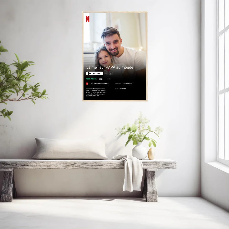 Affiche Personnalisée Poster Netflix Papa