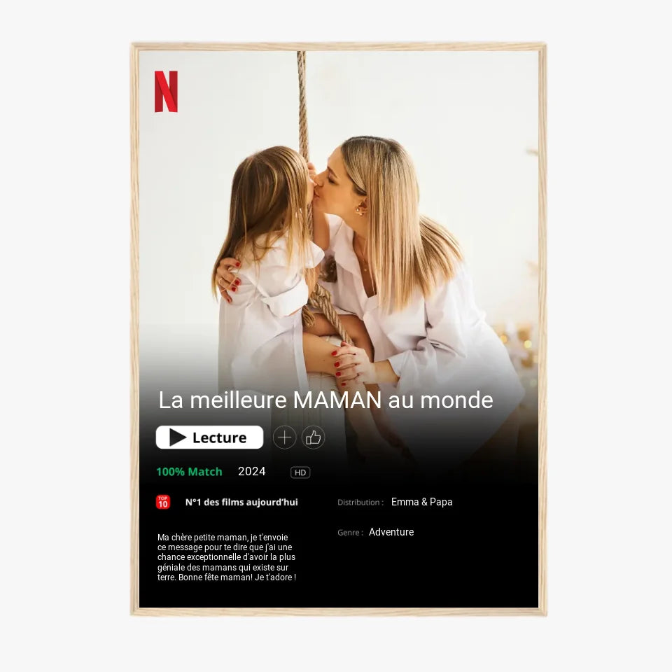 Affiche Personnalisée Poster Netflix Maman