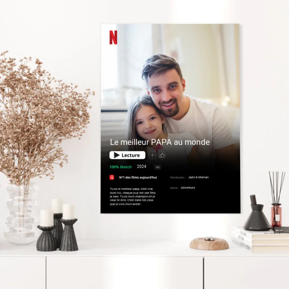 Affiche Personnalisée Poster Netflix Papa