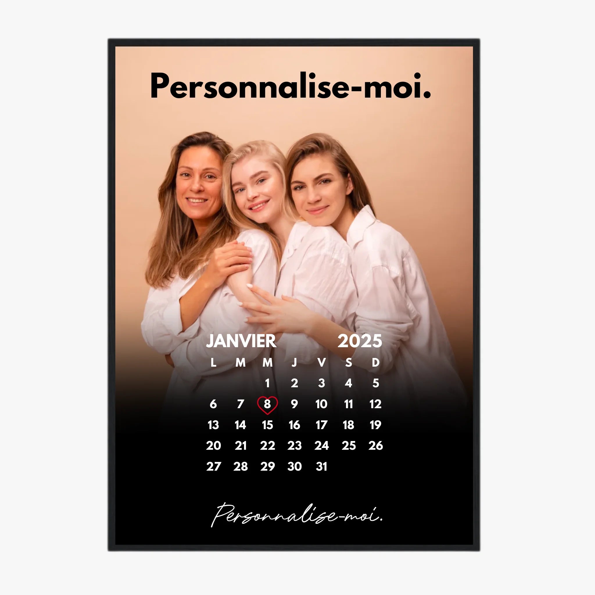 Affiche Personnalisée Calendrier Photo Anniversaire