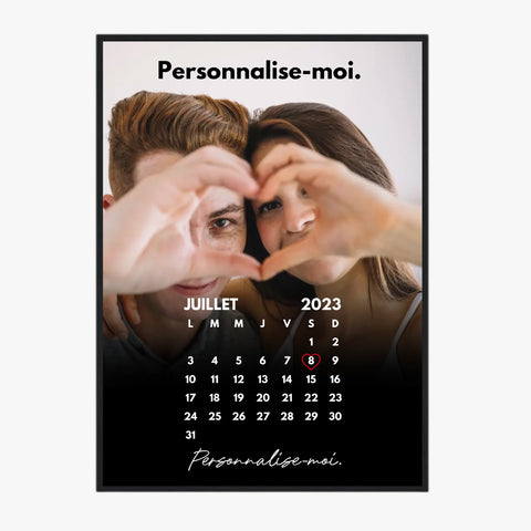 Affiche Personnalisée Calendrier Photo Couple