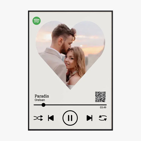 Affiche Musique Personnalisée Spotify Saint Valentin