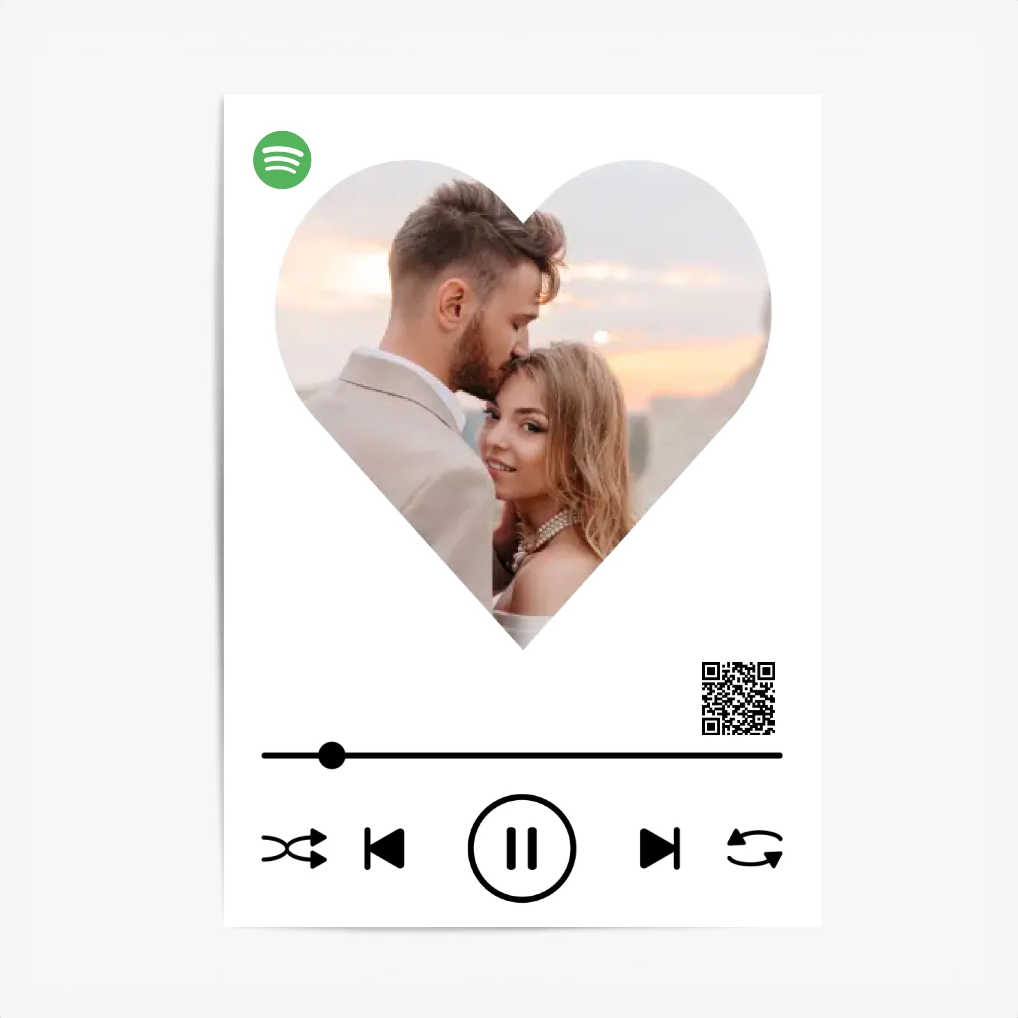 Affiche Musique Personnalisée Spotify Saint Valentin