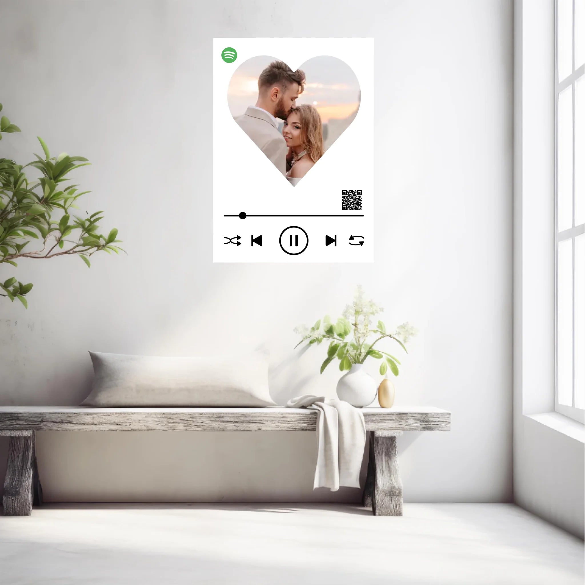 Affiche Musique Personnalisée Spotify Saint Valentin