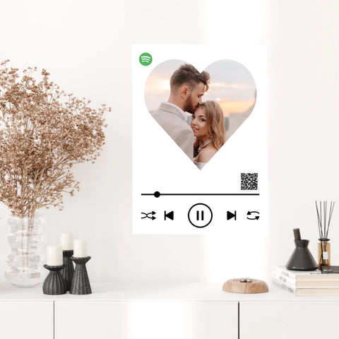 Affiche Musique Personnalisée Spotify Saint Valentin