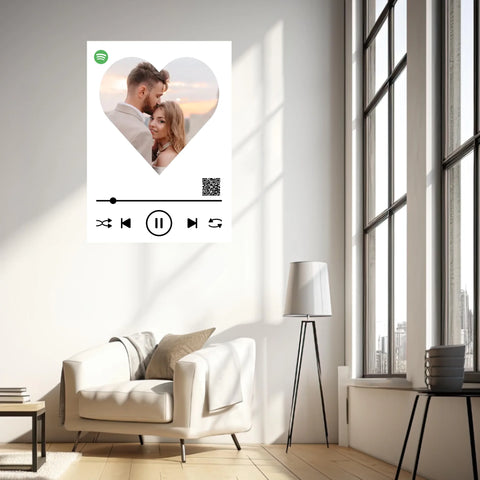 Affiche Musique Personnalisée Spotify Saint Valentin