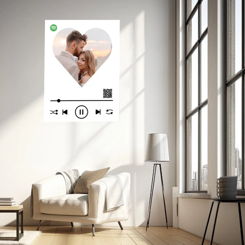 Affiche Musique Personnalisée Spotify Saint Valentin