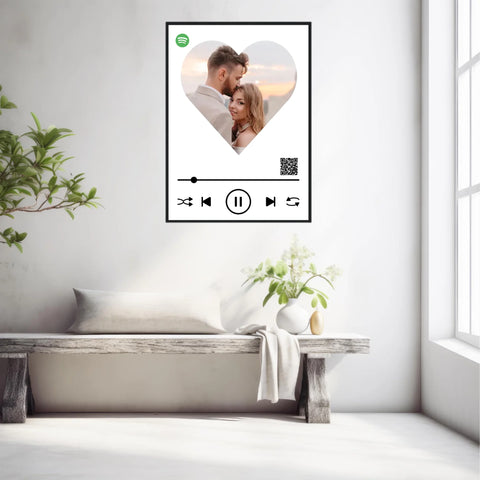 Affiche Musique Personnalisée Spotify Saint Valentin