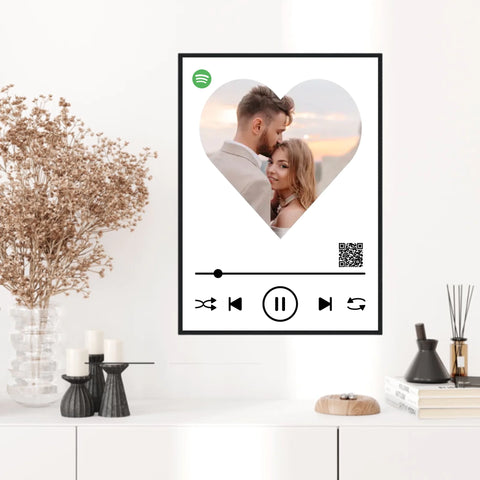 Affiche Musique Personnalisée Spotify Saint Valentin