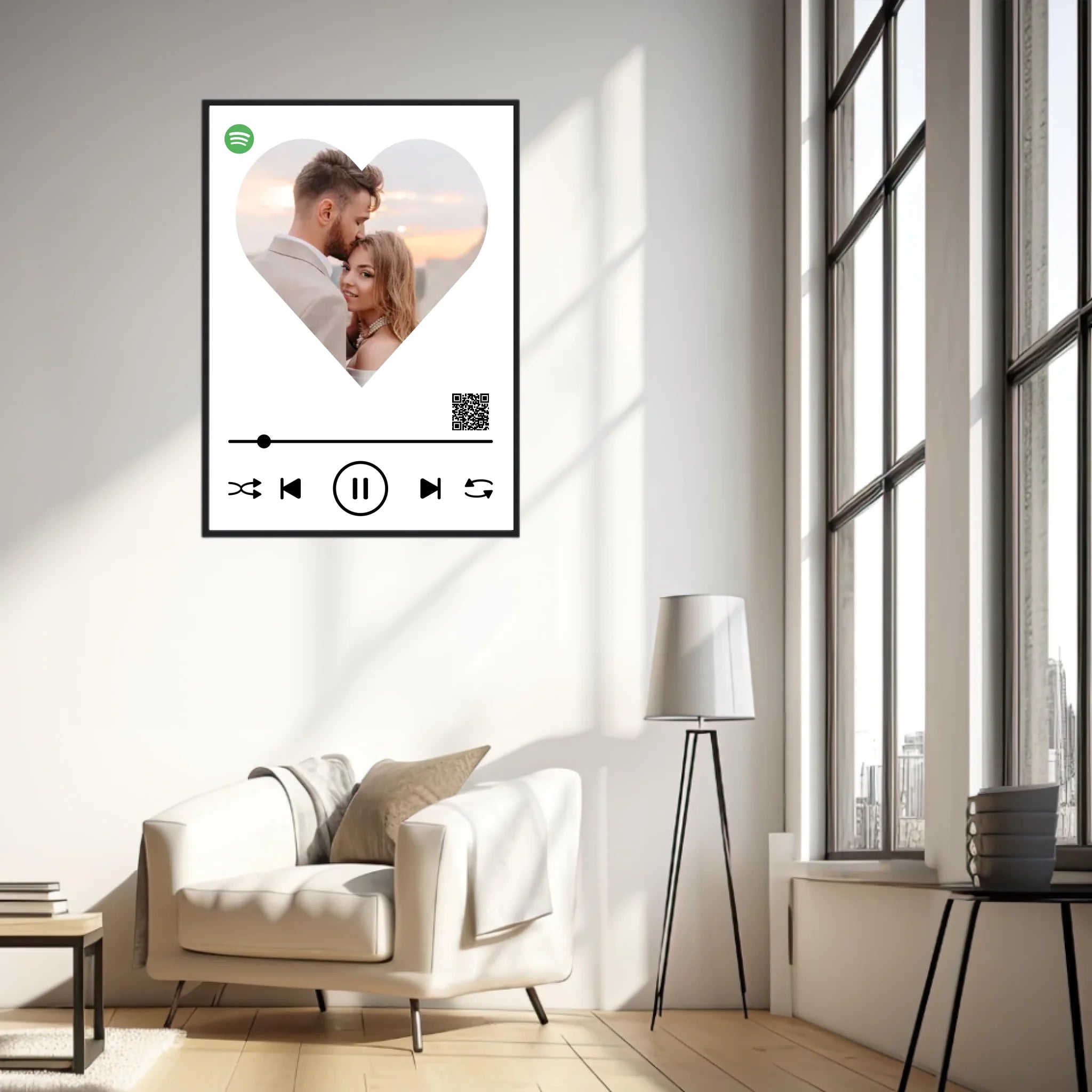 Affiche Musique Personnalisée Spotify Saint Valentin