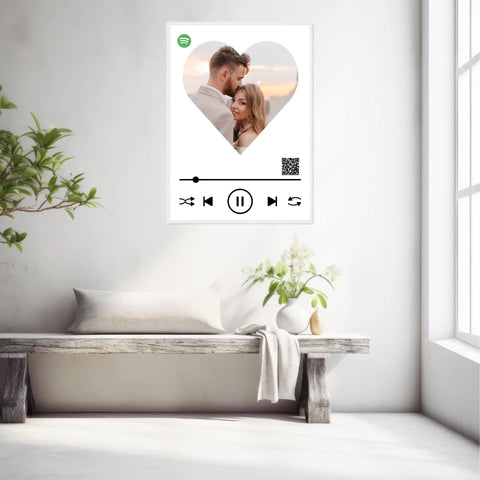 Affiche Musique Personnalisée Spotify Saint Valentin