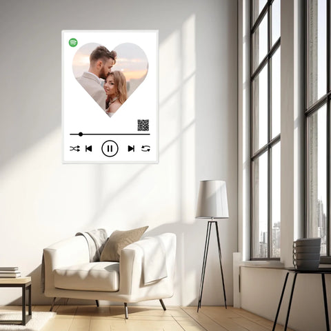 Affiche Musique Personnalisée Spotify Saint Valentin