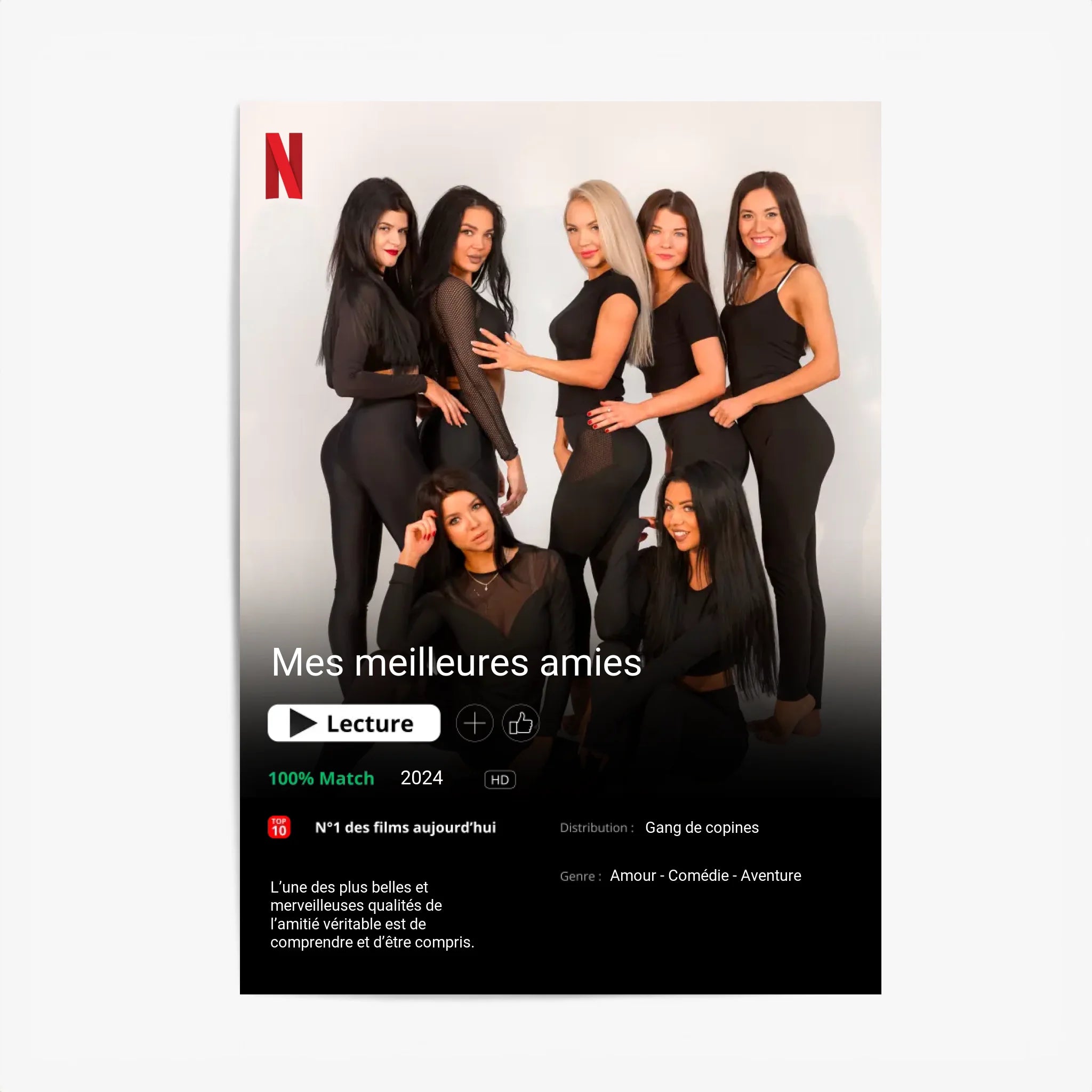 Affiche Personnalisée Poster Netflix Meilleure Amie