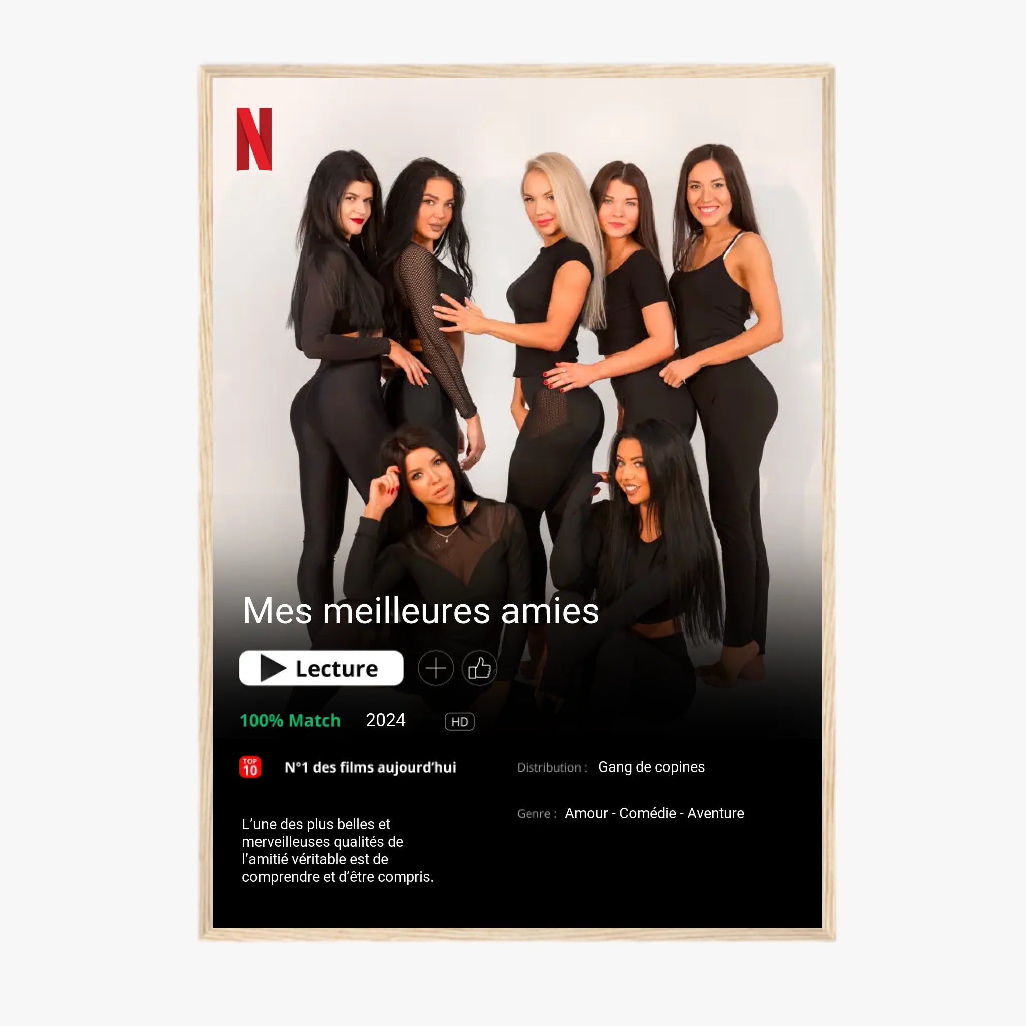 Affiche Personnalisée Poster Netflix Meilleure Amie