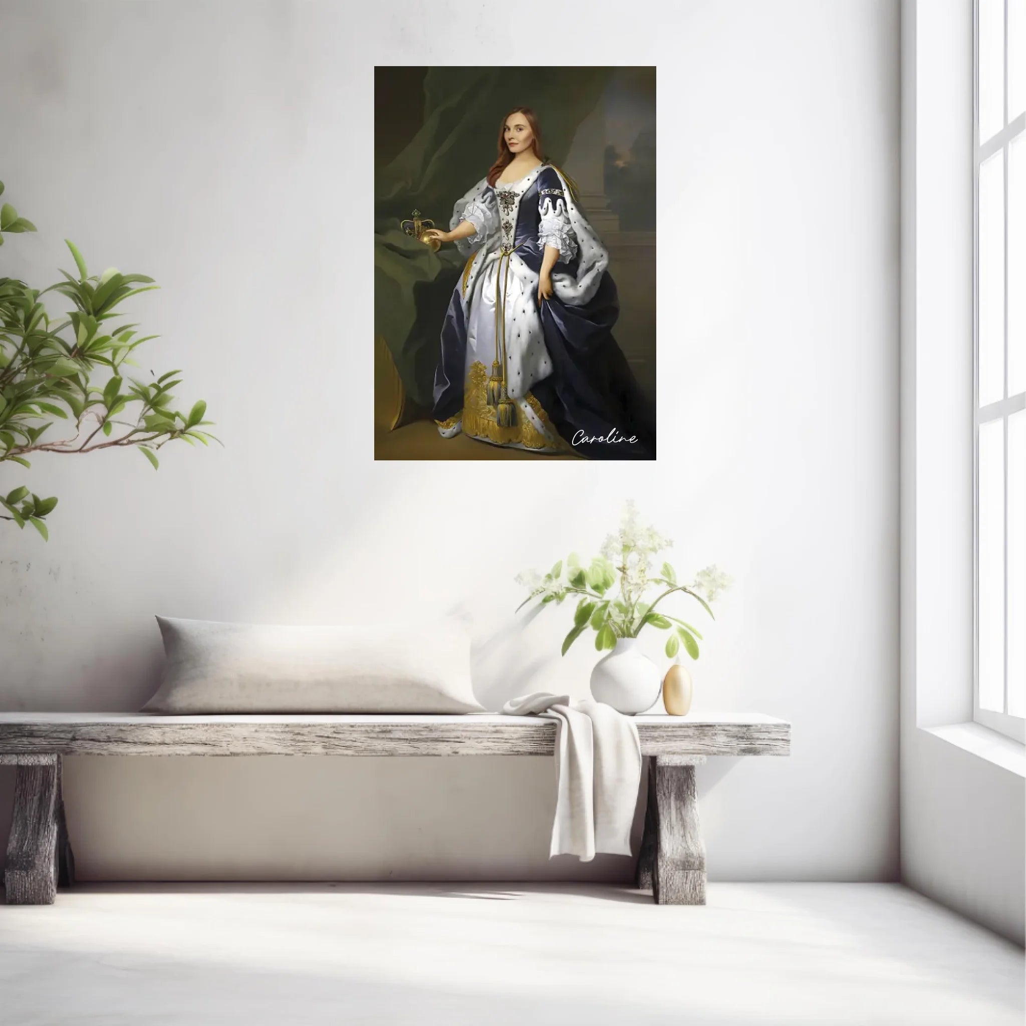 Tableau Personnalisé Portrait de Femme Caroline d'Ansbach Reine de Grande-Bretagne