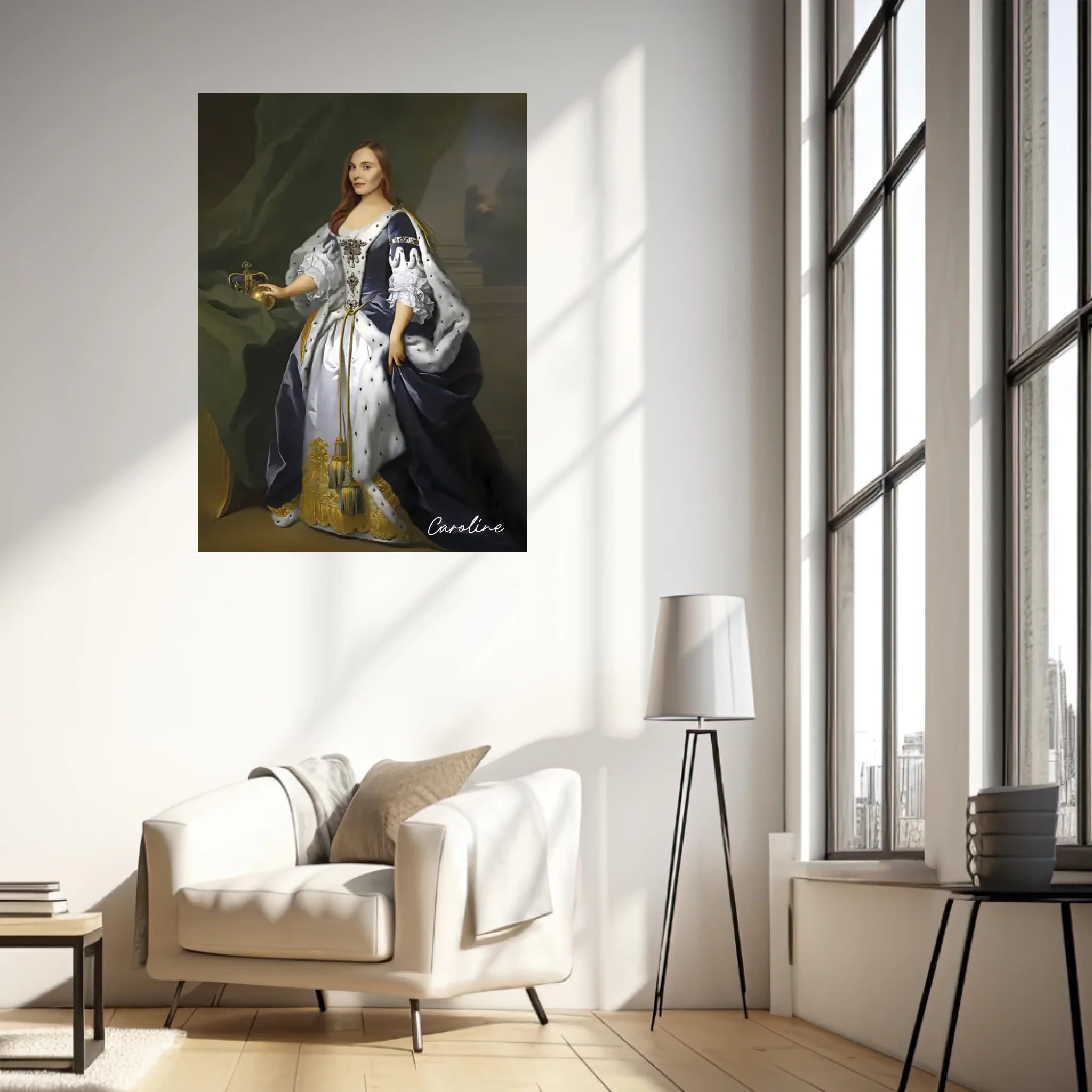 Tableau Personnalisé Portrait de Femme Caroline d'Ansbach Reine de Grande-Bretagne