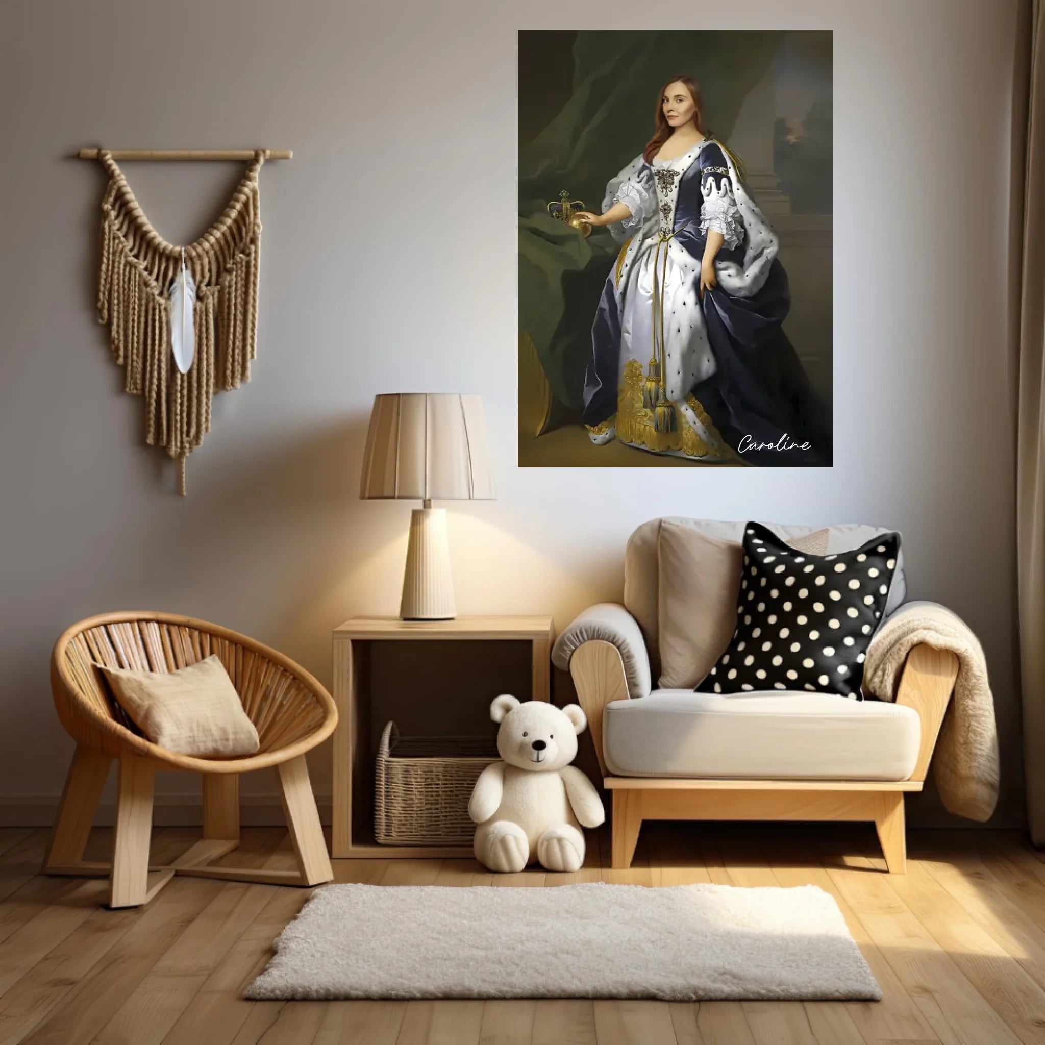 Tableau Personnalisé Portrait de Femme Caroline d'Ansbach Reine de Grande-Bretagne