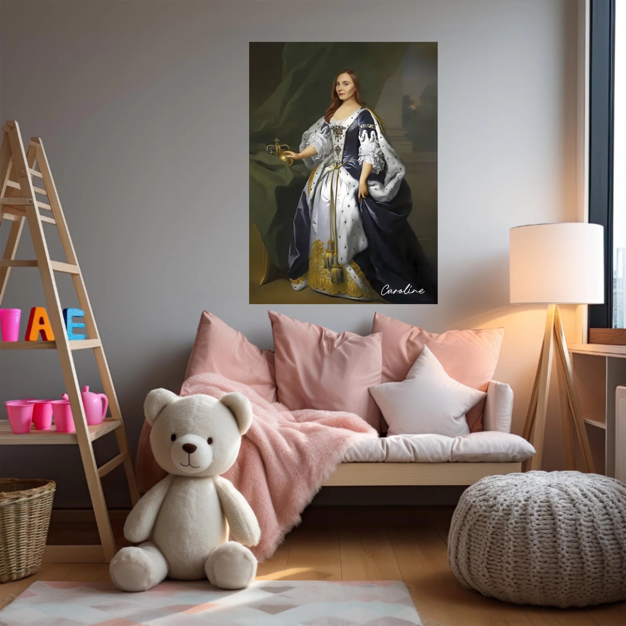 Tableau Personnalisé Portrait de Femme Caroline d'Ansbach Reine de Grande-Bretagne