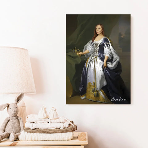 Tableau Personnalisé Portrait de Femme Caroline d'Ansbach Reine de Grande-Bretagne