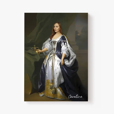 Tableau Personnalisé Portrait de Femme Caroline d'Ansbach Reine de Grande-Bretagne