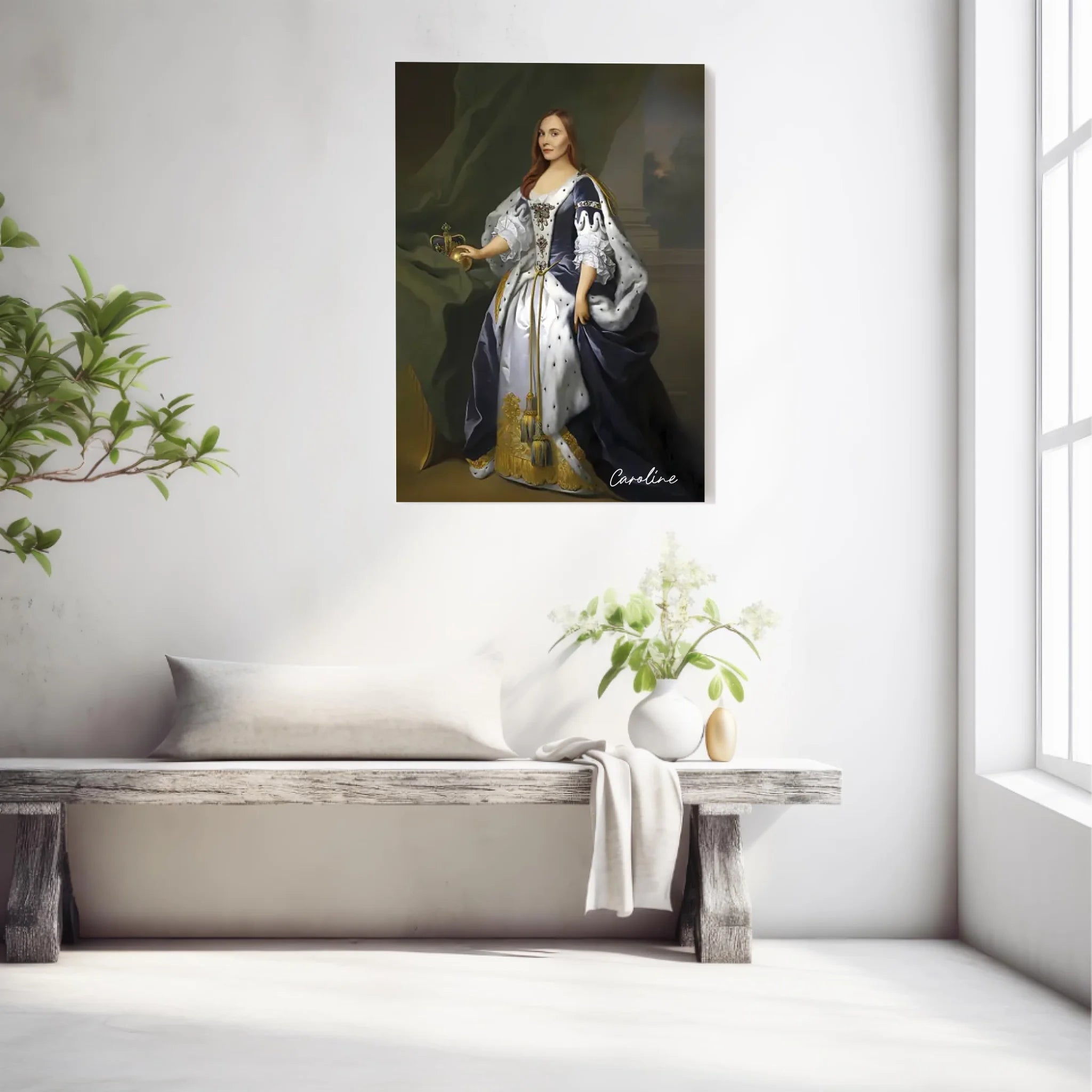 Tableau Personnalisé Portrait de Femme Caroline d'Ansbach Reine de Grande-Bretagne