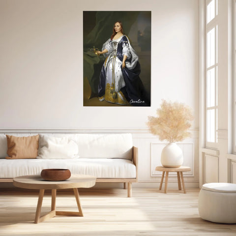 Tableau Personnalisé Portrait de Femme Caroline d'Ansbach Reine de Grande-Bretagne