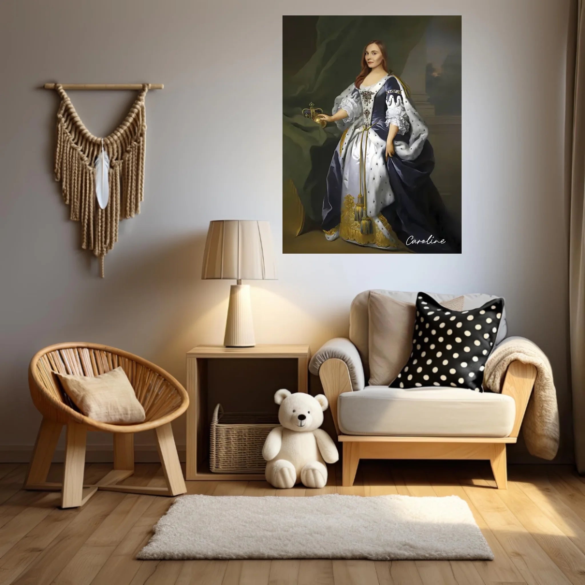 Tableau Personnalisé Portrait de Femme Caroline d'Ansbach Reine de Grande-Bretagne