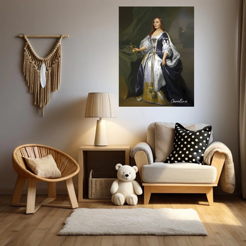 Tableau Personnalisé Portrait de Femme Caroline d'Ansbach Reine de Grande-Bretagne