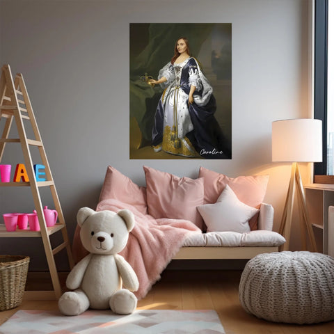 Tableau Personnalisé Portrait de Femme Caroline d'Ansbach Reine de Grande-Bretagne