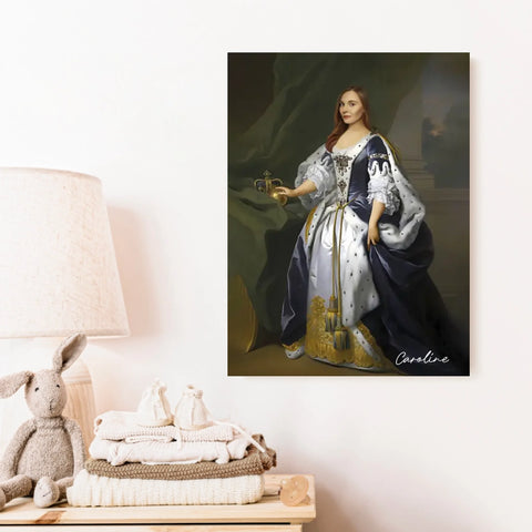 Tableau Personnalisé Portrait de Femme Caroline d'Ansbach Reine de Grande-Bretagne