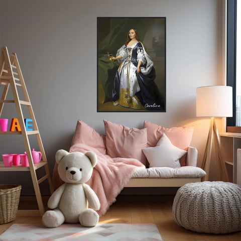 Tableau Personnalisé Portrait de Femme Caroline d'Ansbach Reine de Grande-Bretagne