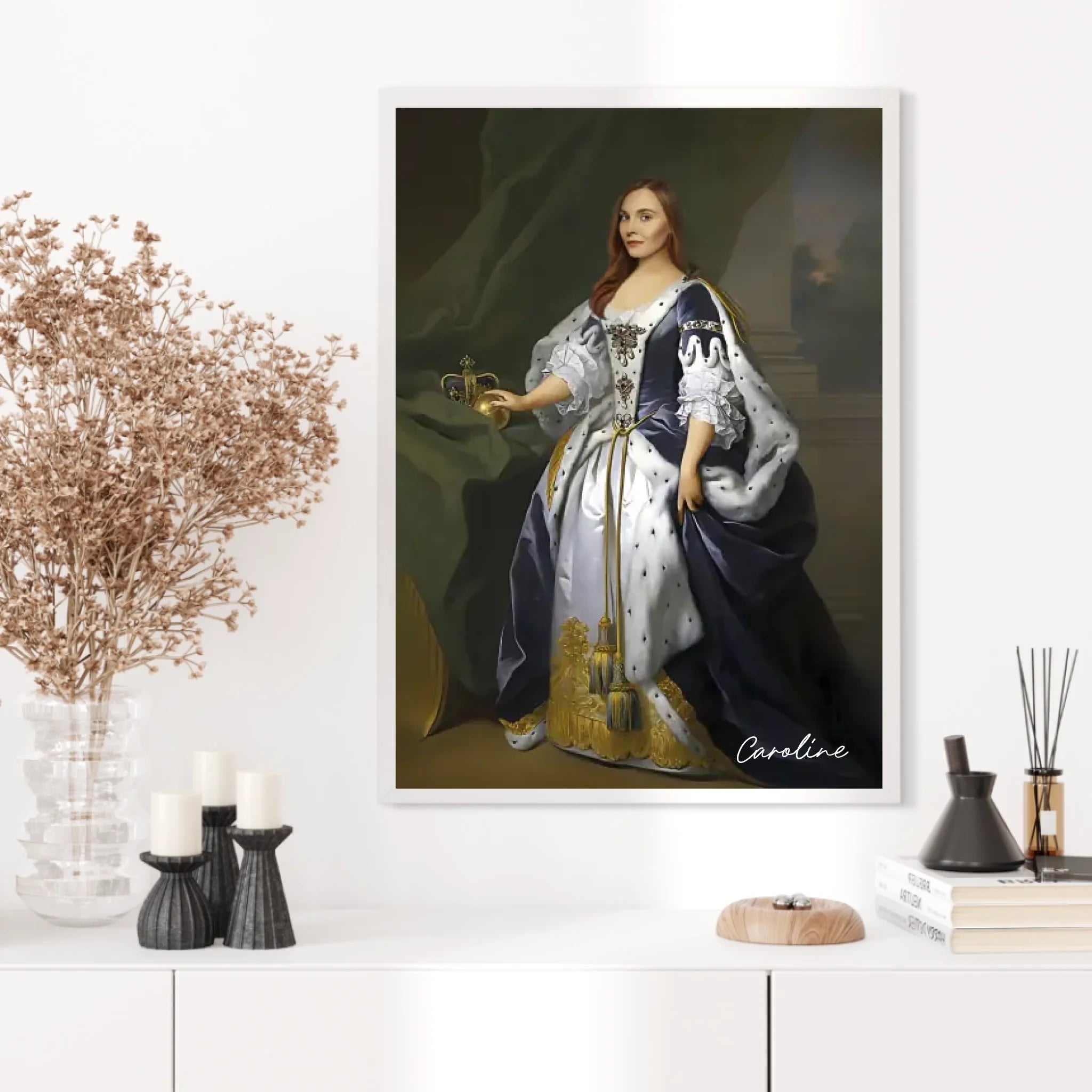Tableau Personnalisé Portrait de Femme Caroline d'Ansbach Reine de Grande-Bretagne