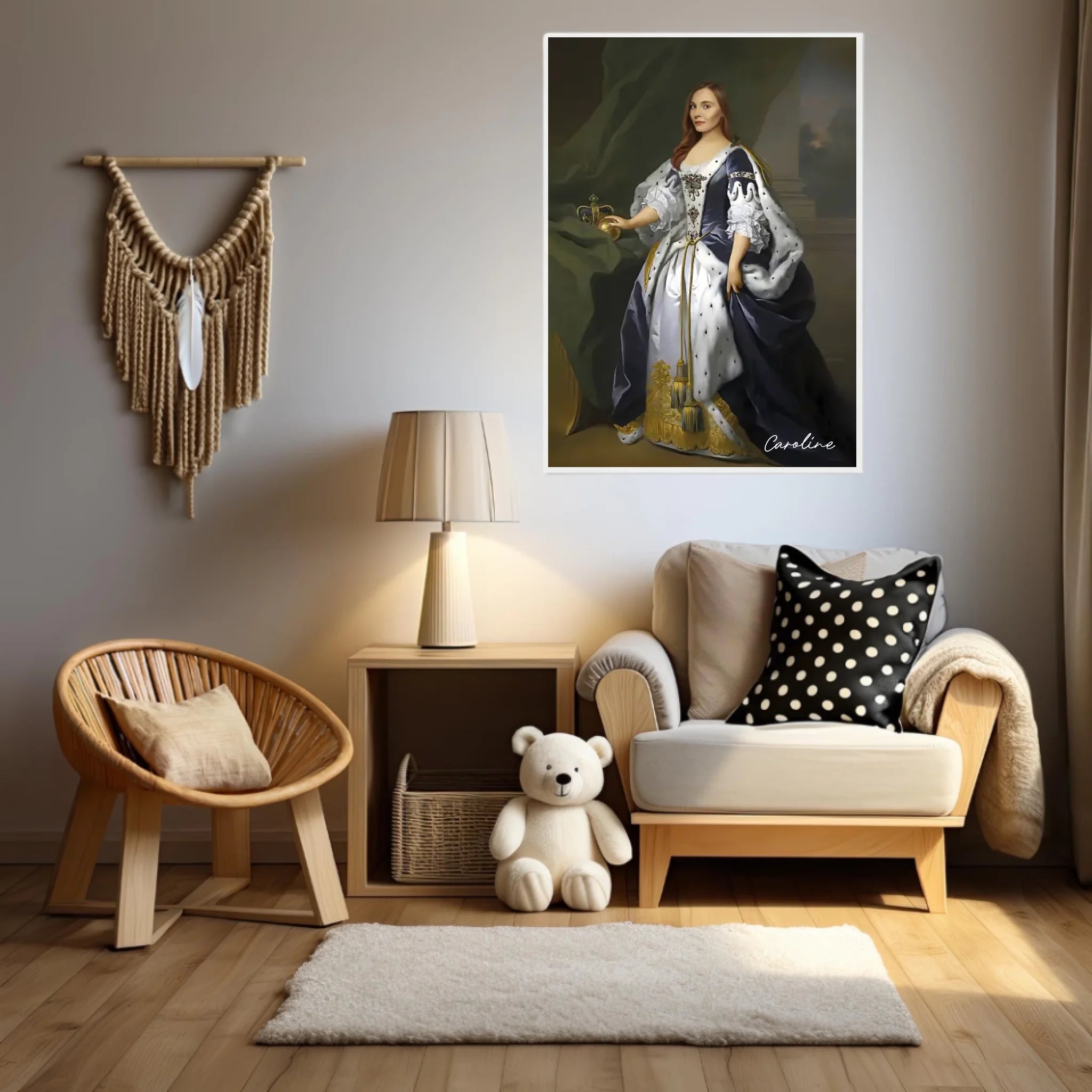 Tableau Personnalisé Portrait de Femme Caroline d'Ansbach Reine de Grande-Bretagne