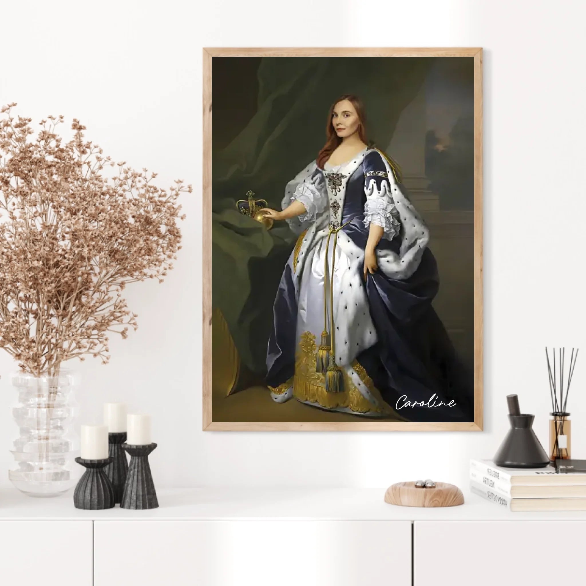 Tableau Personnalisé Portrait de Femme Caroline d'Ansbach Reine de Grande-Bretagne
