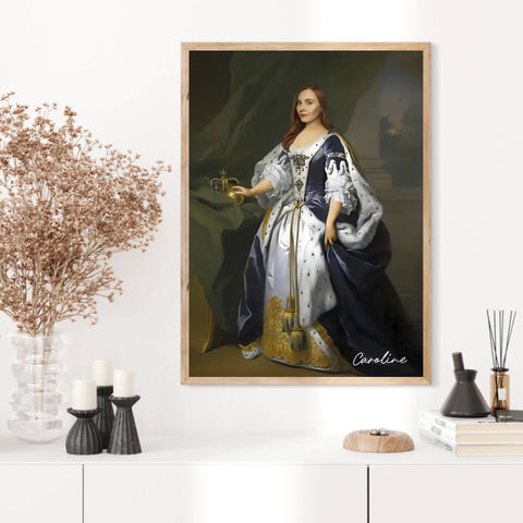 Tableau Personnalisé Portrait de Femme Caroline d'Ansbach Reine de Grande-Bretagne